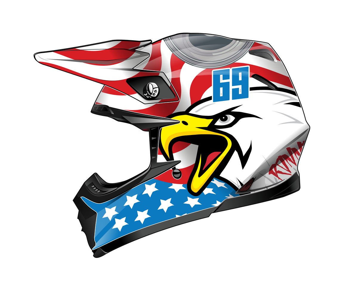 Motocross 2024 helmet decals