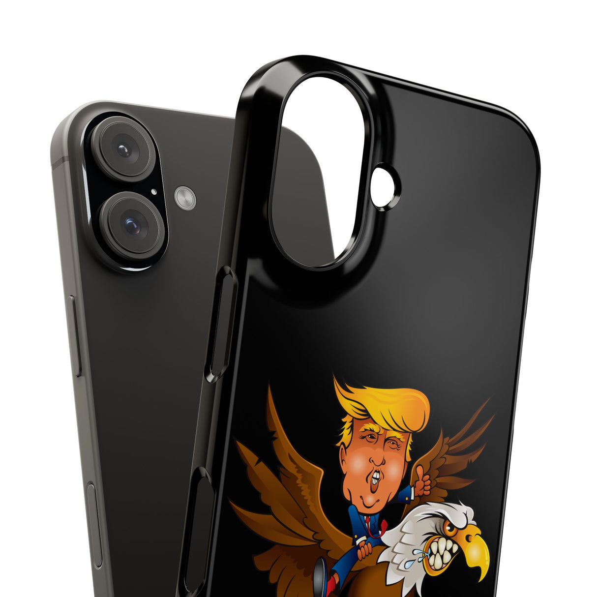Trump Riding on a Sreamin Eagle Slim Phone Cases