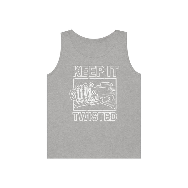 Keep It Twisted Tank Top, Color: Sport Grey, Size: S