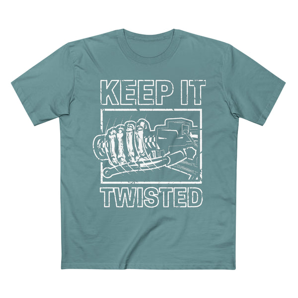 Keep It Twisted Shirt, Color: Slate Blue, Size: S