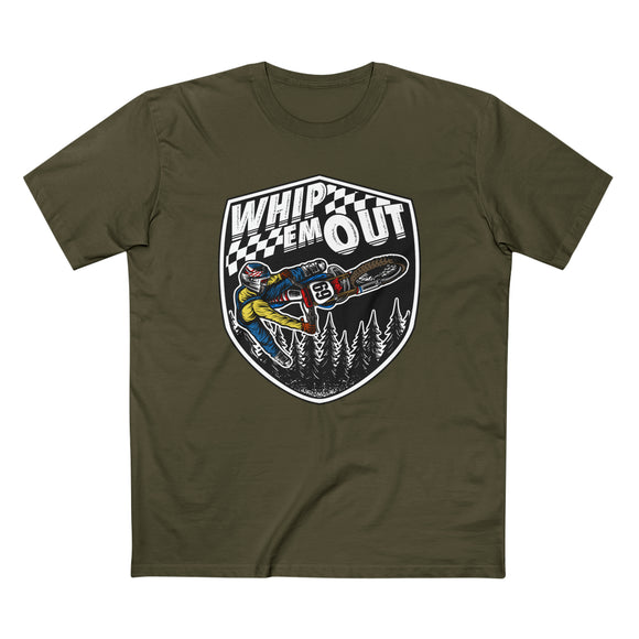 Whip 'Em Out Shirt, Color: Army, Size: S