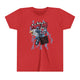 Youth - Air-Wheelie Lightning Eagle Shirt, Color: Heather Red, Size: S
