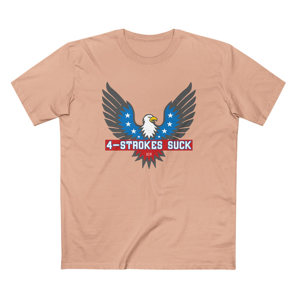 4-Strokes Suck Screamin Eagle Bird Shirt, Color: Pale Pink, Size: S