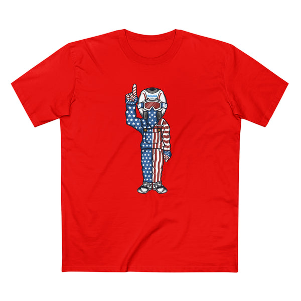 Merica Character Shirt, Color: Red, Size: S