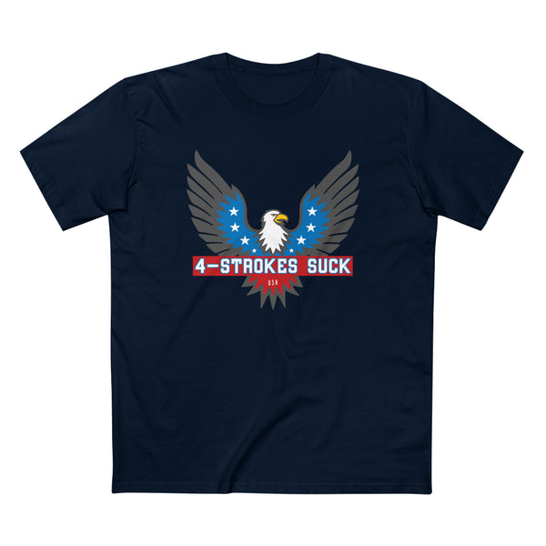 4-Strokes Suck Screamin Eagle Bird Shirt, Color: Navy, Size: S