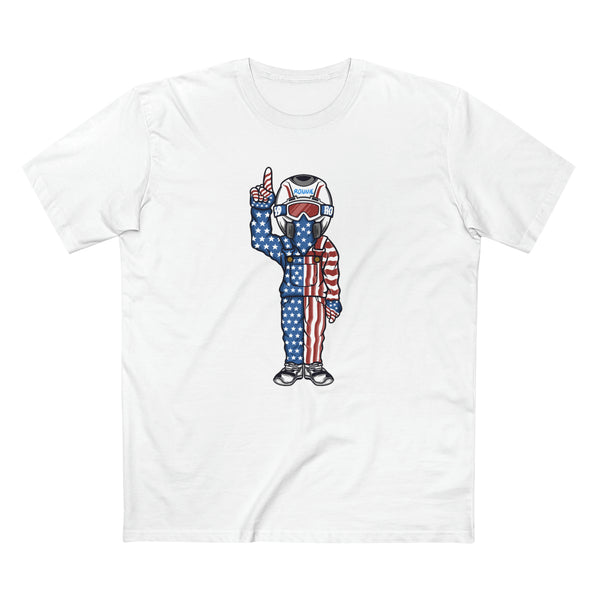 Merica Character Shirt, Color: White, Size: S