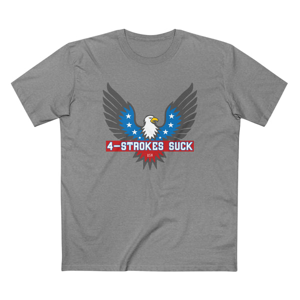 4-Strokes Suck Screamin Eagle Bird Shirt, Color: Athletic Heather, Size: S