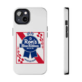Ron's Blue Ribbon Beer Tough Phone Case, Size: iPhone 13,