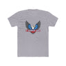 4-Strokes Suck Screamin Eagle graphic t-shirt featuring an eagle design and patriotic colors, perfect for 2-stroke enthusiasts.