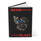 Berm Blast Hardcover Journal featuring high-resolution graphic of dirt biker in action, capturing the spirit of adrenaline-fueled dirt biking.