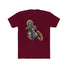 Ronnie Mac Ghost Rider King of Moto T-Shirt featuring a skeleton on a flaming bike, maroon background, epic motocross design.