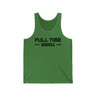 Full Time Bad Ass tank top in green, featuring bold black text for a striking athletic look. Perfect for fearless individuals.