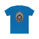 Blue Ronnie Mac Skeleton Shirt with Feathered Hat and American Bandana Design