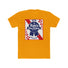 Ron's Blue Ribbon Beer shirt in bright yellow featuring a vintage-style logo and checkered design.