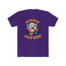 Ronnie MUSTASS T-Shirt with a redneck theme featuring a cartoon character on a purple background