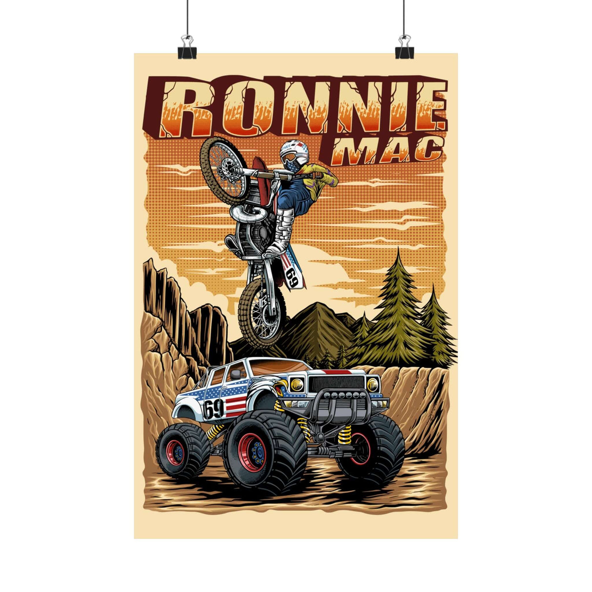 fahrradhelm monster Monster Air Wheelie Poster by Ronnie Mac – Ronnie Mac 69