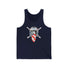 Ronnie Mac Crossbones Tank Top featuring a motorcycle helmet and crossed handlebars design, perfect for motocross fans.