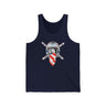 Ronnie Mac Crossbones Tank Top featuring a motorcycle helmet and crossed handlebars design, perfect for motocross fans.