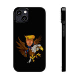 Trump Riding on a Sreamin Eagle Slim Phone Cases