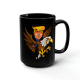 Trump Riding on a Sreamin Eagle 15oz Mug