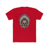 Red Skeleton Ronnie Shirt with American Bandana and Feathered Hat design, tribute to motocross legend Ronnie Mac.