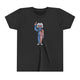 Youth - Merica Character Shirt, Color: Dark Grey Heather, Size: S