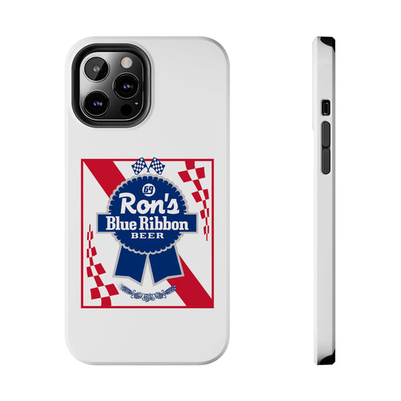 Ron's Blue Ribbon Beer Tough Phone Case, Size: iPhone 12 Pro Max,