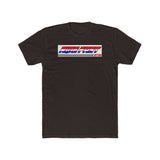 "Ride Fast Eat Ass T-Shirt from Ronnie Mac's collection featuring bold red, blue, and white text on a black shirt for rebellious spirits"