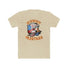 Ronnie MUSTASS T-Shirt with cartoon graphic, featuring Ronnie Mac's face and bold caption on beige fabric.