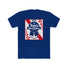 Rons Blue Ribbon Beer shirt in blue featuring a vintage-inspired design with a beer logo. Perfect for fans of Pabst Blue Ribbon.