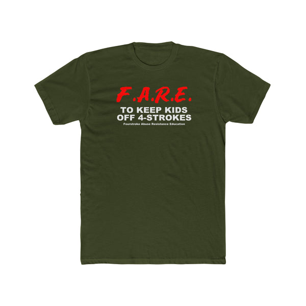 Green F.A.R.E. To Keep Kids Off 4-Strokes T-Shirt by Ronnie Mac