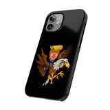 Trump Riding on a Sreamin Eagle Slim Phone Cases