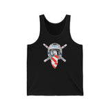 Ronnie Mac Crossbones Helmet Tank Top featuring a bold graphic on a black base for motocross enthusiasts.