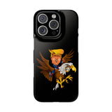 Trump Riding on a Sreamin Eagle Slim Phone Cases