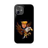 Trump Riding on a Sreamin Eagle Slim Phone Cases