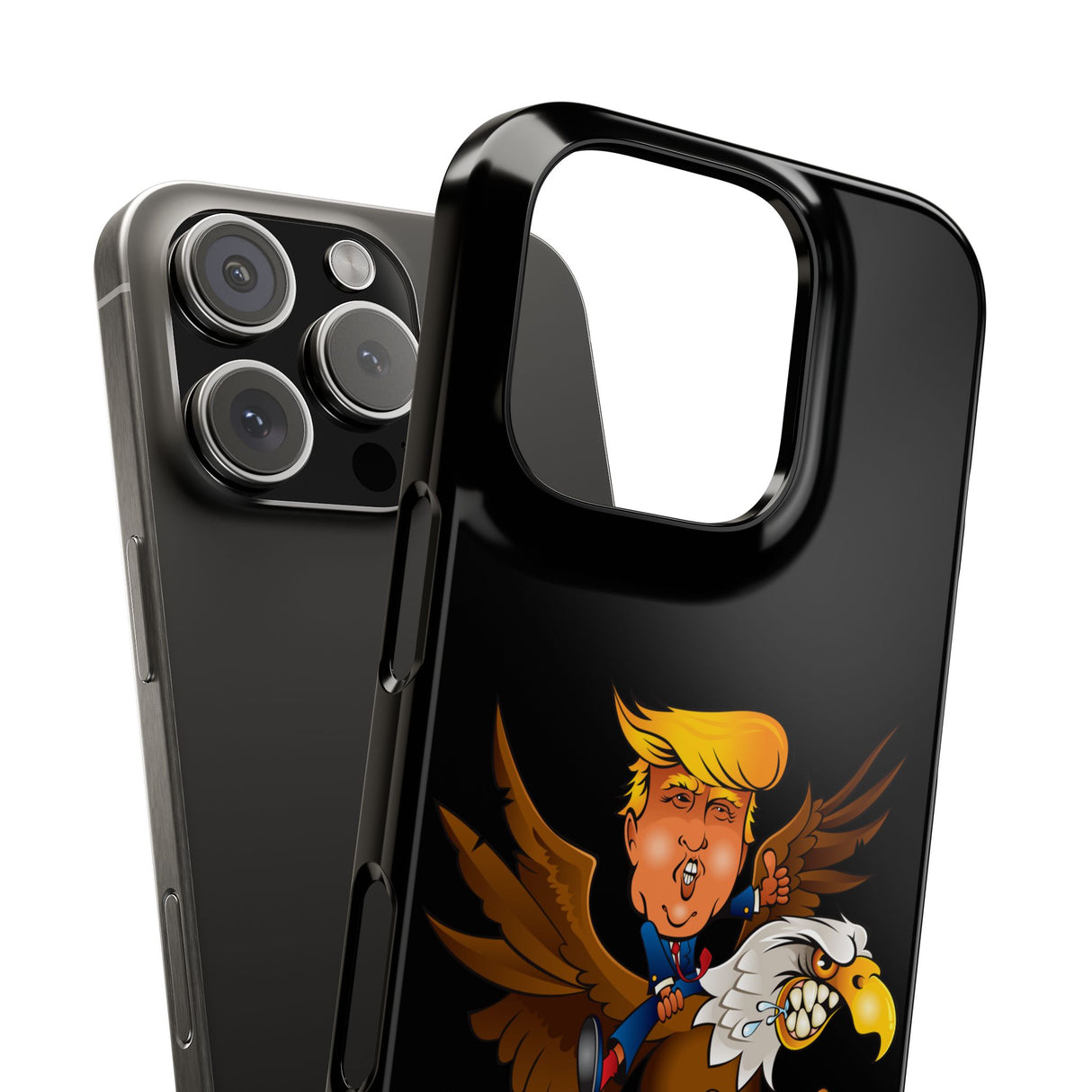 Trump Riding on a Sreamin Eagle Slim Phone Cases