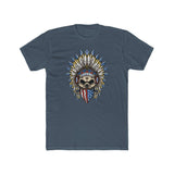 Skeleton Ronnie Mac Shirt with American Bandana and Feathered Hat Design