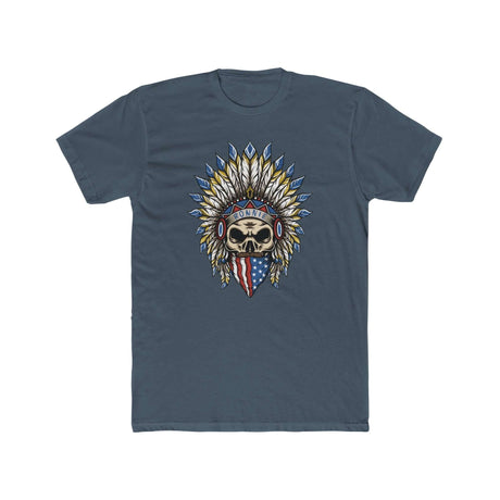 Skeleton Ronnie Mac Shirt with American Bandana and Feathered Hat Design