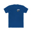 Blue Whip 'Em Out stunt T-shirt featuring dirt bike design on front.