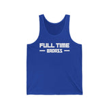 Blue tank top featuring bold "FULL TIME BAD ASS" text, perfect for active lifestyles and making a statement.