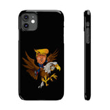 Trump Riding on a Sreamin Eagle Slim Phone Cases