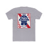 Rons Blue Ribbon Beer shirt featuring a vintage-inspired logo on a gray background. Perfect for beer enthusiasts!