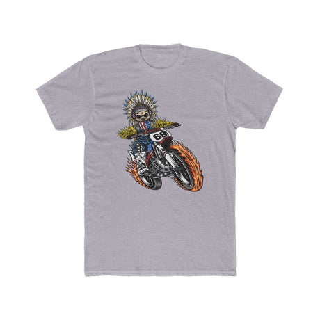"Ronnie Mac Ghost Rider King of Moto T-Shirt with fiery skeleton design and motocross theme"