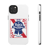 Ron's Blue Ribbon Beer Tough Phone Case, Size: iPhone 14 Plus,