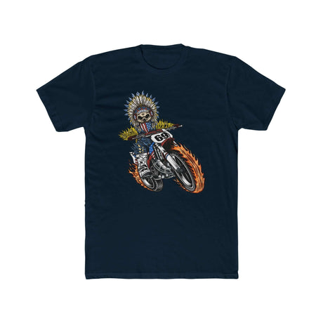 "Ronnie Mac Ghost Rider King of Moto T-Shirt with skeleton rider in flames design"