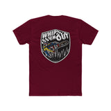 "Burgundy Whip 'Em Out Shirt featuring Ronnie Mac stunt design for dirt bike enthusiasts"