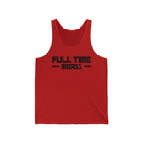 Bold red tank top with "FULL TIME BAD ASS" text for those ready to dominate and live life to the fullest.