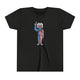Youth - Merica Character Shirt, Color: Black Heather, Size: S
