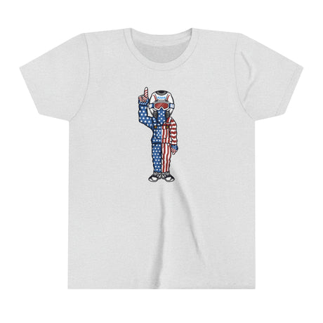 Youth - Merica Character Shirt, Color: Ash, Size: S