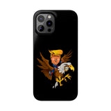 Trump Riding on a Sreamin Eagle Slim Phone Cases